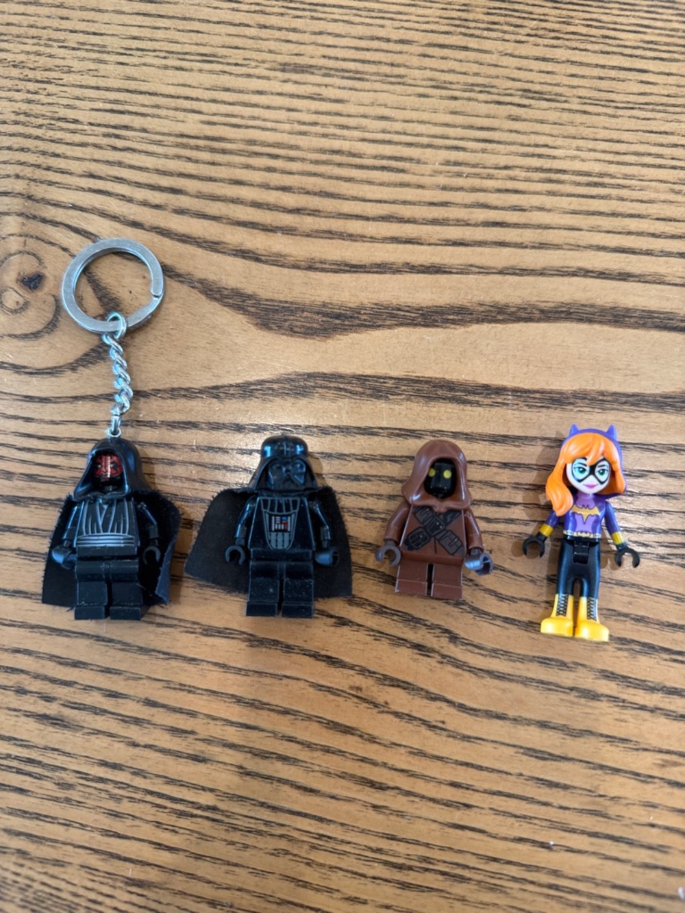 Lego Minifigures - four, one is a keychain